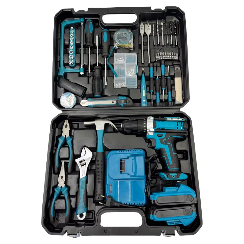 Set de Herramientas + Taladro Inalámbrico 2 Baterías