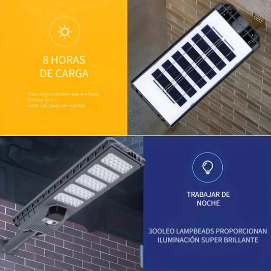 Pack x2 Focos Solares 300W con Sensor + Control